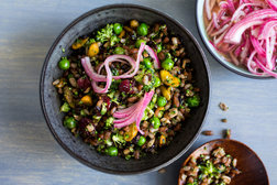 Image for Jeweled Grains With Broccoli, Peas and Red Onion