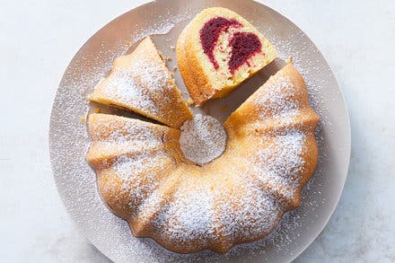 Olive Oil Bundt Cake With Beet Swirl