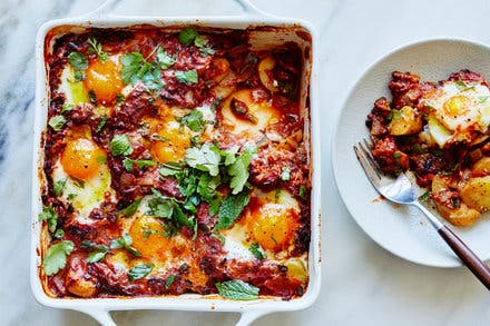 Indian-Spiced Tomato and Egg Casserole