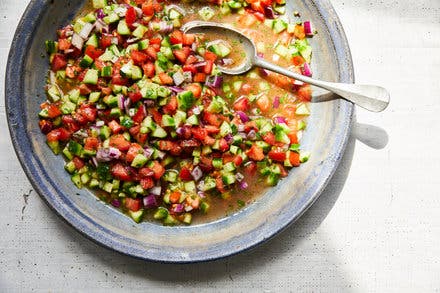 Salad-e Shirazi (Persian Cucumber, Tomato and Onion Salad)