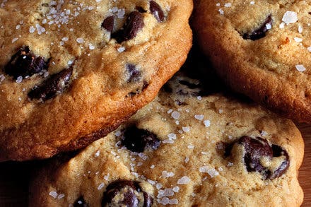 Salted Tahini Chocolate Chip Cookies