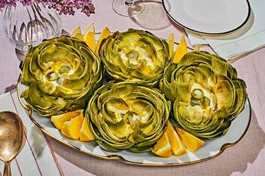 Boiled Whole Artichokes With Mayonnaise