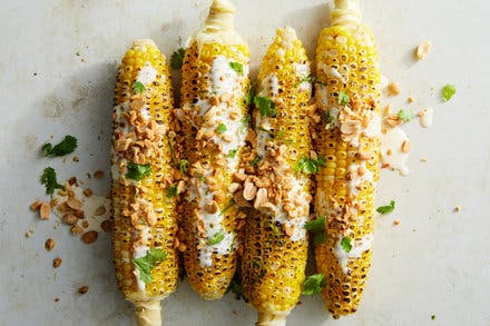 Corn on the Cob With Lime, Fish Sauce and Peanuts
