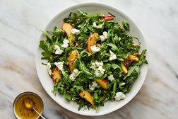 Image for Arugula Salad With Peaches, Goat Cheese and Basil