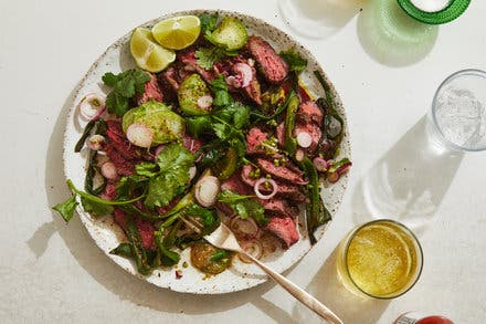 Quick-Seared Short Ribs With Charred Scallion Salsa