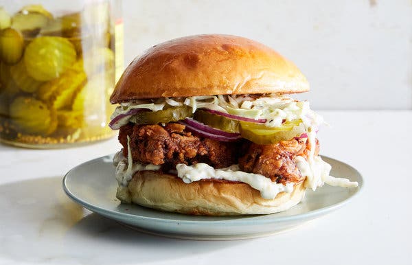 Pickle-Brined Fried Chicken Sandwich