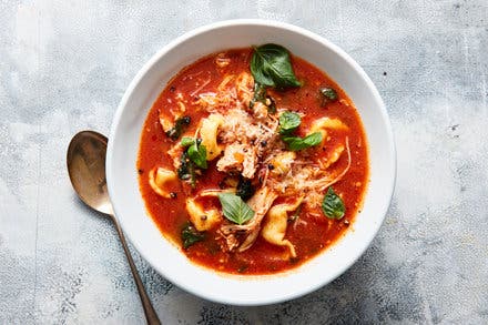 Slow-Cooker Chicken Tortellini Tomato Soup