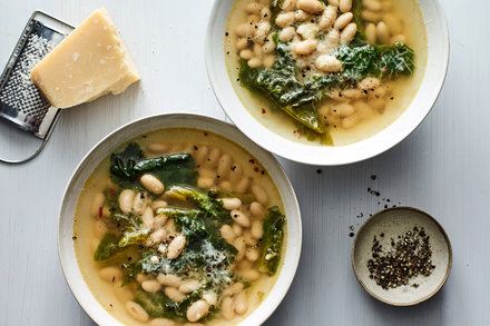 Image for Parmesan White Bean Soup With Hearty Greens