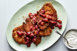 Image for Chicken Schnitzel With Pan-Roasted Grapes