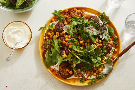 Image for Crispy Lamb Meatballs With Chickpeas and Eggplant