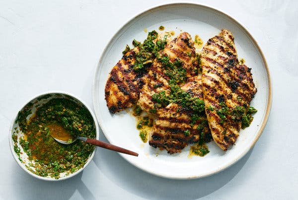 Mayo-Marinated Chicken With Chimichurri