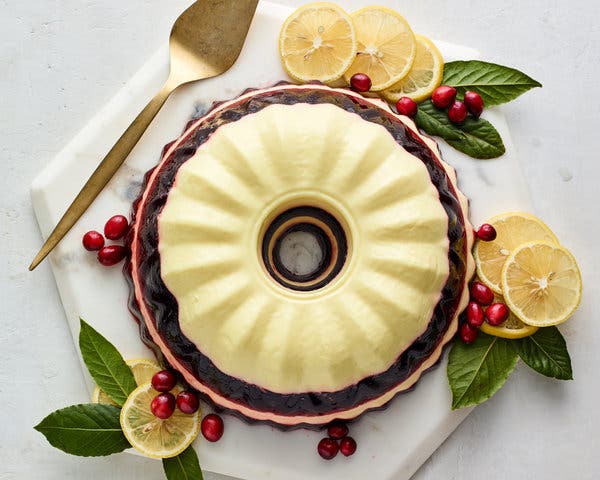 Cherry-Lemon Cream Jell-O Mold