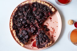 Image for Boozy Cherry Walnut Tart