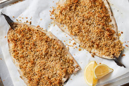 Image for Roasted Fish With Lemon, Sesame and Herb Bread Crumbs