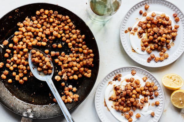 Crisped Chickpeas in Spicy Brown Butter