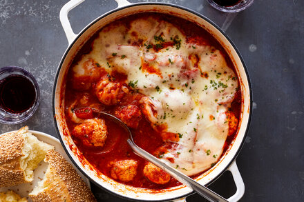 Image for Cheesy Chicken Parmesan Meatballs