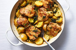 Image for Chicken Braised With Potatoes and Pine Nuts