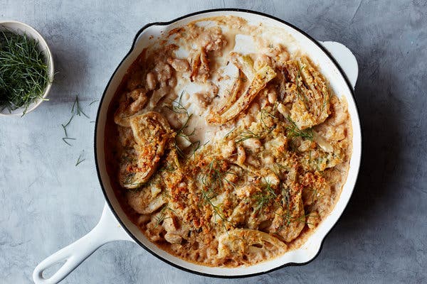 Creamy White Bean and Fennel Casserole