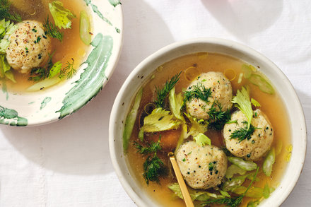 Image for Matzo Ball Soup With Celery and Dill