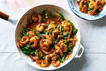 Chile-Crisp Shrimp and Green Beans