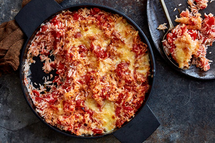 Image for Tomato Rice With Crispy Cheddar