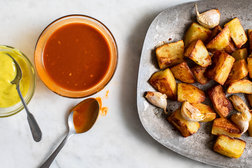 Image for Oven-Fried Patatas Bravas (Crispy Potatoes With Two Sauces)