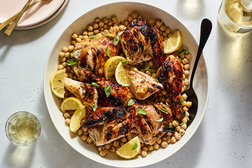Image for Grilled Spatchcocked Chicken With Honey, Chile and Lemon