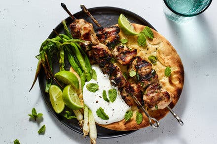 Grilled Chicken Skewers With Tarragon and Yogurt
