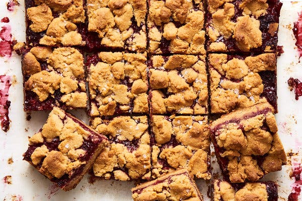 Peanut Butter Blackberry Bars