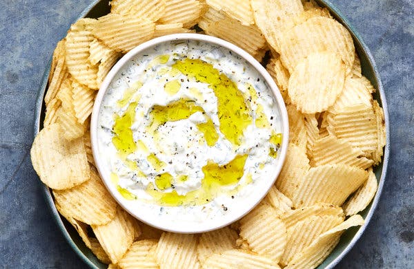 Charred Scallion Dip With Lemon and Herbs