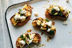 Image for Grilled Zucchini and Feta Toasts