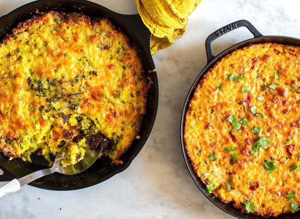 Spring Onion and Cheese Potato Cake, Two Ways