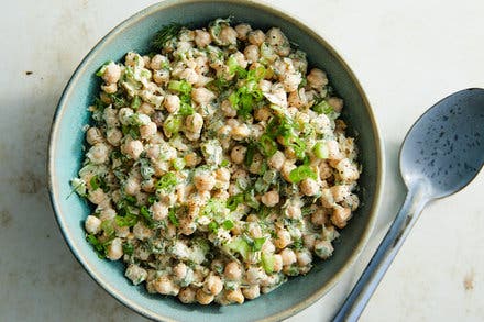 Chickpea Salad With Fresh Herbs and Scallions
