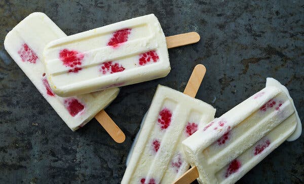 Creamy Lemon Pops With Basil