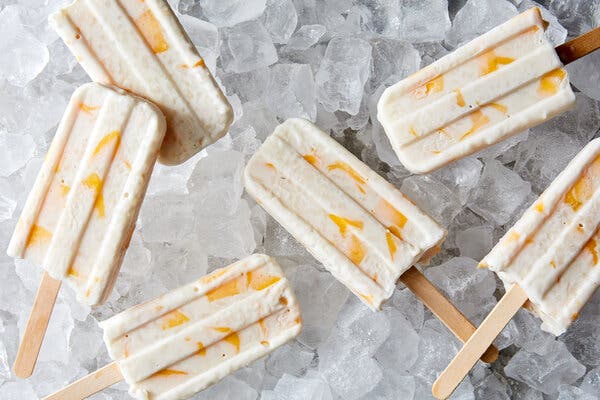 Mango and Sticky Rice Popsicles