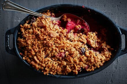 Plum Graham Cracker Crumble