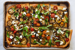 Image for Eggplant Focaccia With Ricotta and Olives