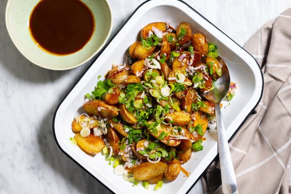 Roasted New Potatoes With Garlic and Tamarind