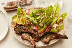 Image for Grilled Lamb Chops With Lettuce and Ranch Dressing