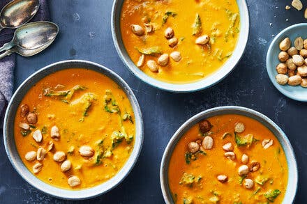 Slow-Cooker Curried Sweet Potato Soup With Coconut and Kale