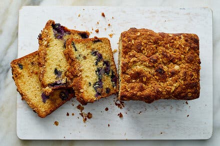 Blueberry Streusel Loaf Cake