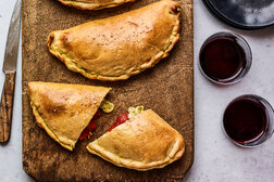 Image for Roasted Tomato, Mozzarella and Pesto Calzones