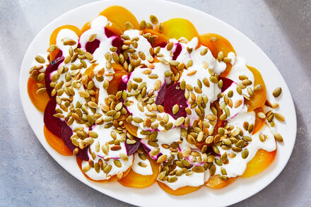 Image for Beets With Horseradish and Pumpkin Seeds