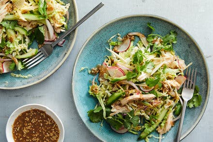 Chicken and Cabbage Salad With Miso-Sesame Vinaigrette