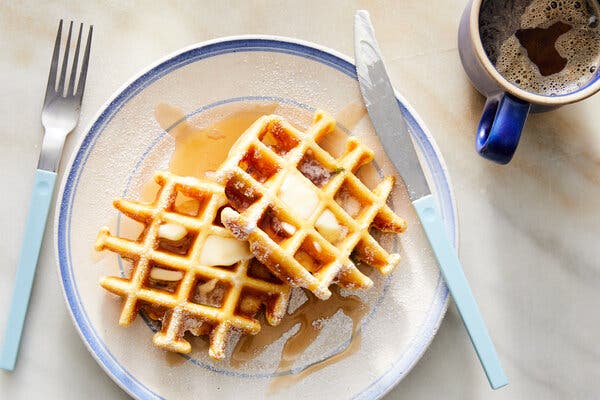 Scallion Cornmeal Waffles