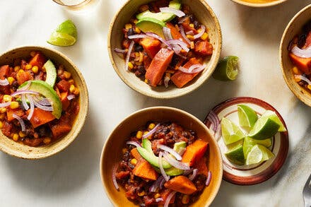 Spicy Black Bean and Sweet Potato Chili