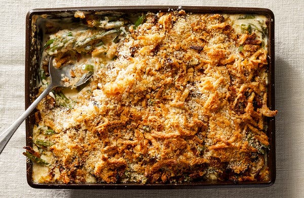 Roasted Mushroom and Green Bean Casserole