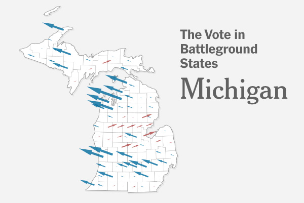 White Voters Shift Michigan Back to Democrats