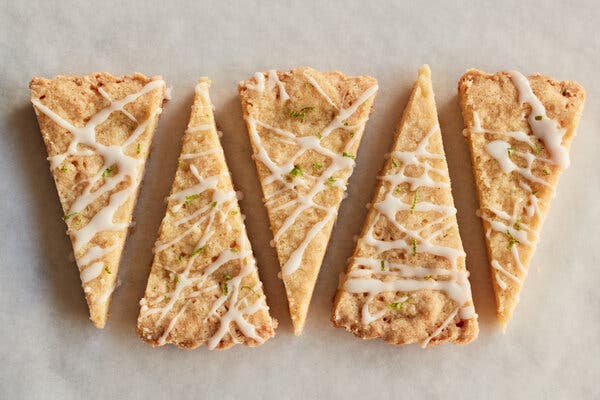 Cornmeal Lime Shortbread Fans