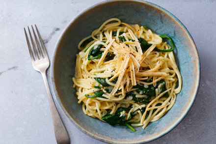 Image for Vegetarian ‘Carbonara’ With Spinach